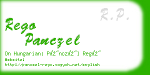 rego panczel business card